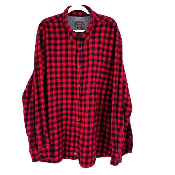 Northwest Territory Flannel Shirt Men's 4XL XXXXL Buffalo Plaid Outdoors Camp - Picture 1 of 8